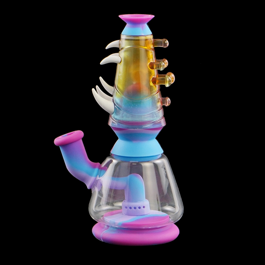 Colorful Silicone and Resin Smoking Hookah Custom Logo Premium Quality 7&prime;&prime; Water Pipes