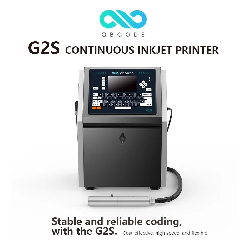 Continuous Inkjet Printer Cij Printer for Cable PV Pipe, Building Materials (QBCODE-G2S)