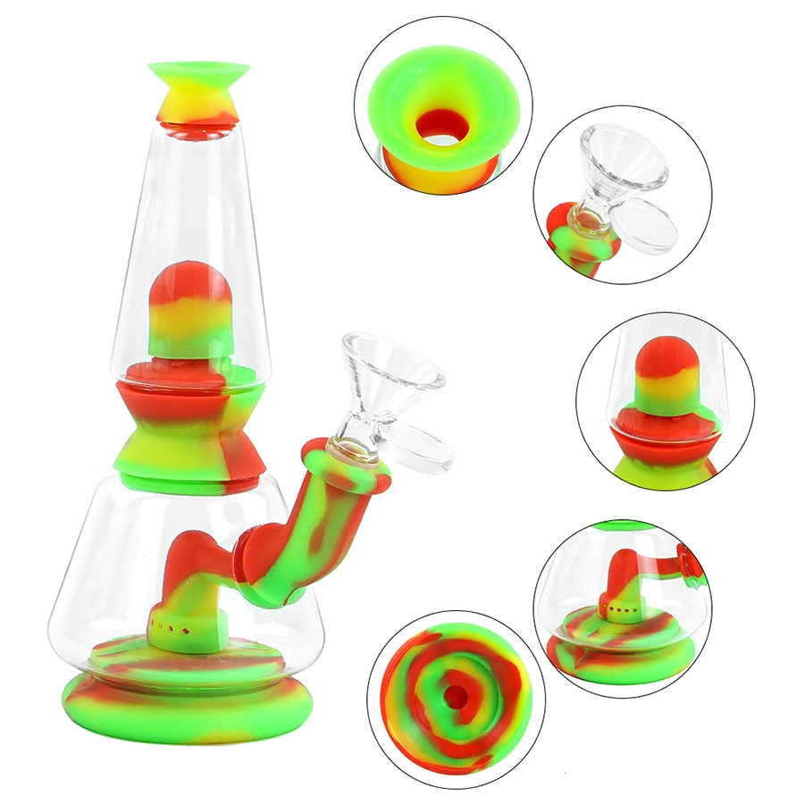 Material Silicone 7&prime;&prime; Water Pipe Glass Water Pipe