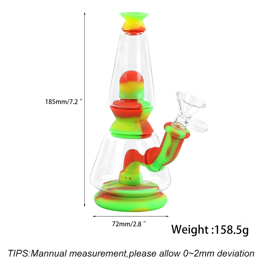 Material Silicone 7&prime;&prime; Water Pipe Glass Water Pipe