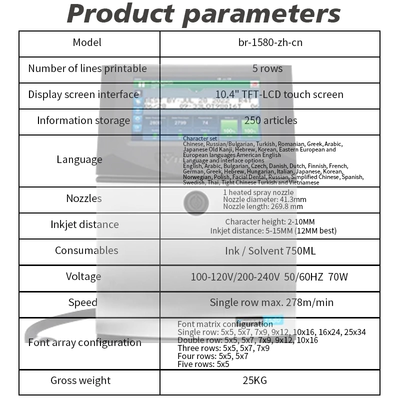 Videojet 1580 1280 1240 Factory Continuous Batch Barcode Industrial Inkjet Printer