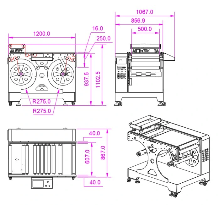 High Speed Intelligent Feeding Rewinding Machine &amp; Coding Inkjet UV Printing Machine