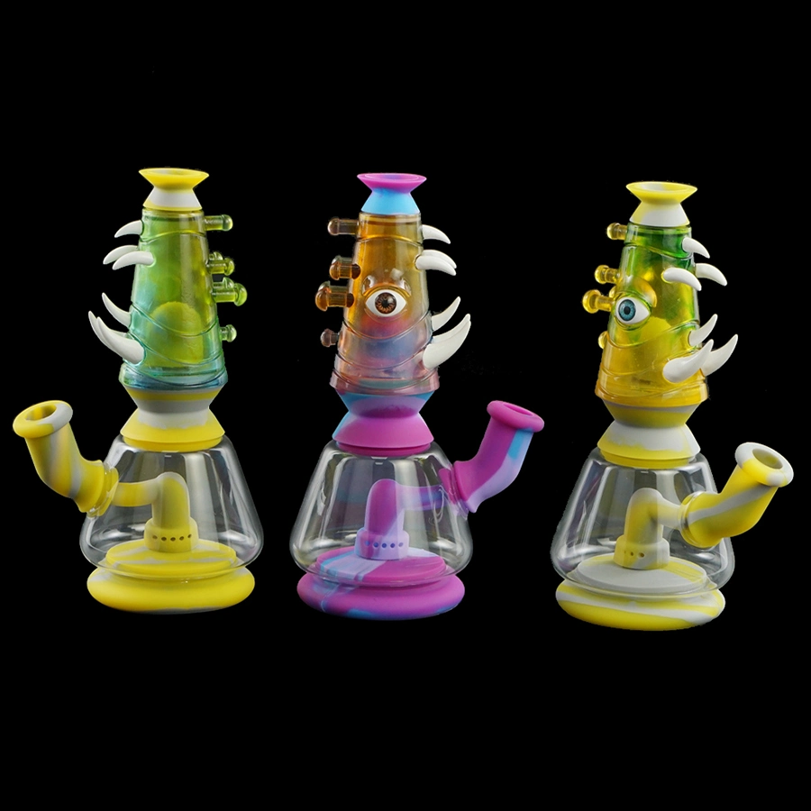 Colorful Silicone and Resin Smoking Hookah Custom Logo Premium Quality 7&prime;&prime; Water Pipes