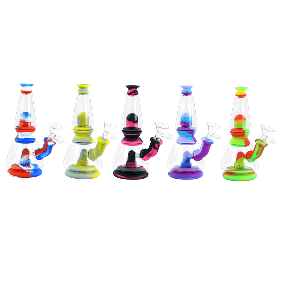 Material Silicone 7&prime;&prime; Water Pipe Glass Water Pipe